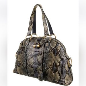YVES SAINT LAURENT MUSE LARGE SNAKESKIN BAG collector item vintage rare luxury
